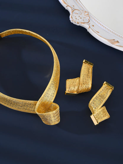 5 Pcs/set Luxury 18K Gold-plated Brass Designer Jewelry Collection, Brand Bracelets, Necklaces, Earrings, Jewelry for Women